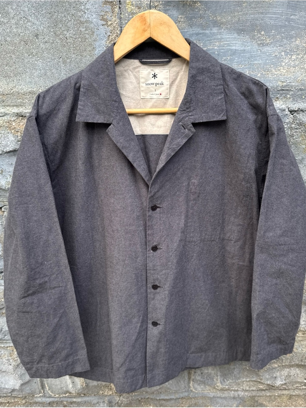 Snow Peak Blazer Made in Japan Gray Size Small Cotton Linen Coat